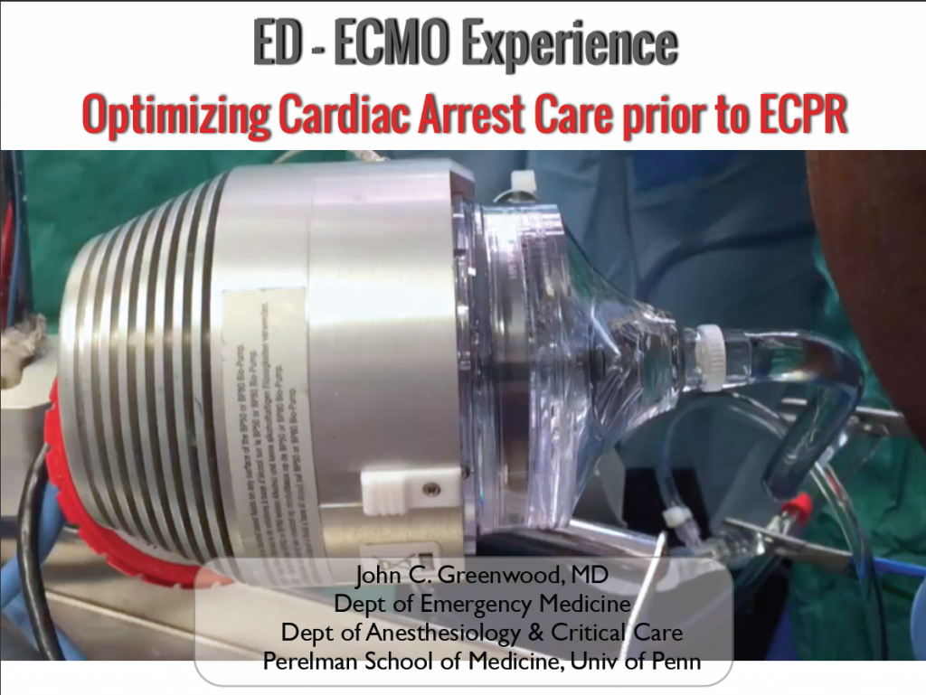 Getting to ECLS – Optimizing Organ Perfusion via CPR prior to ECPR Activation